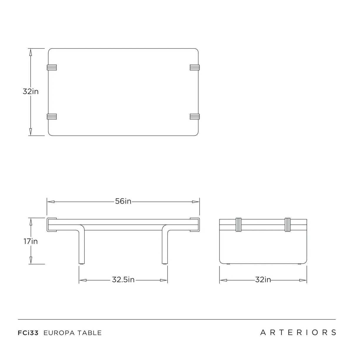 diagram of a coffee table