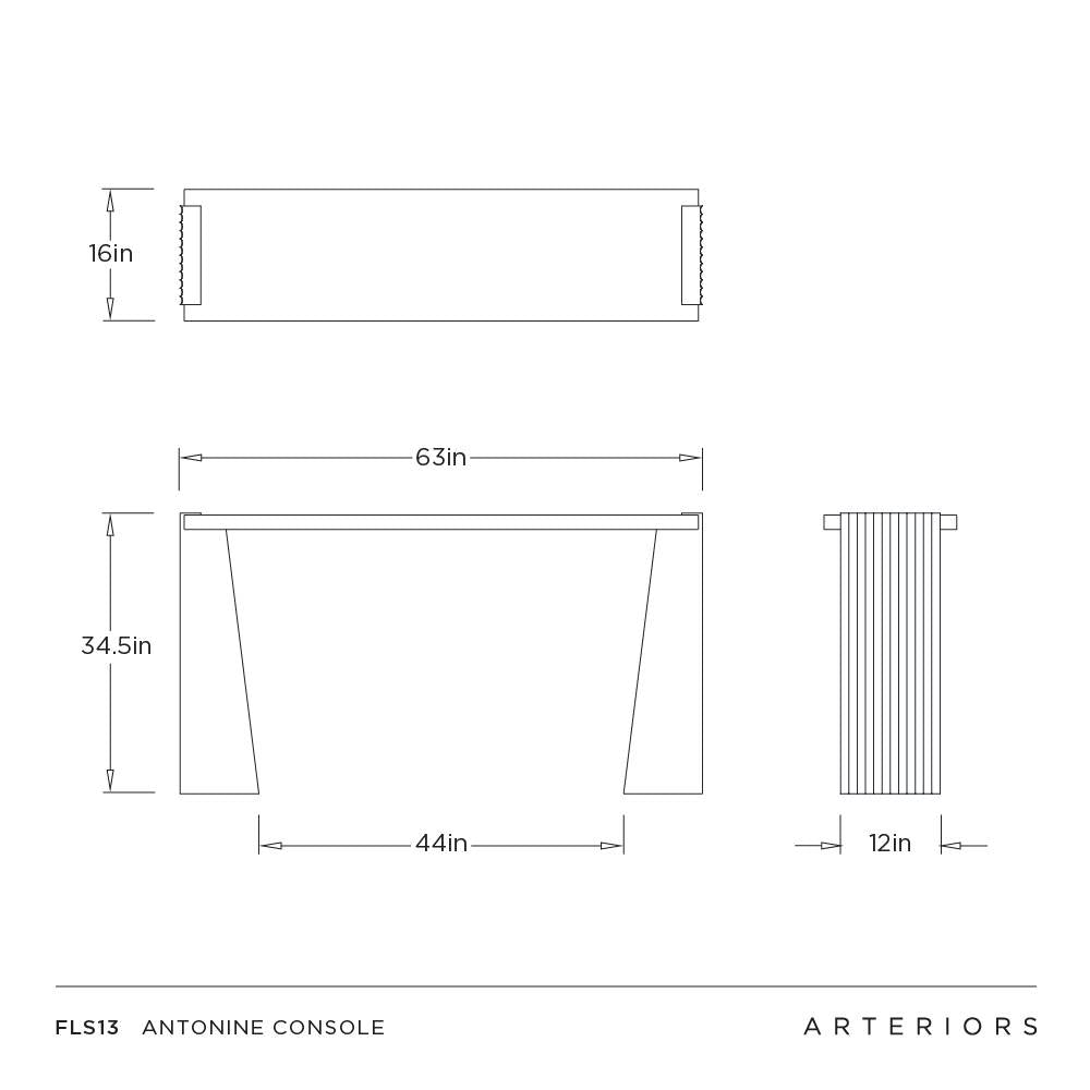 Antonine Console White Faux Marble