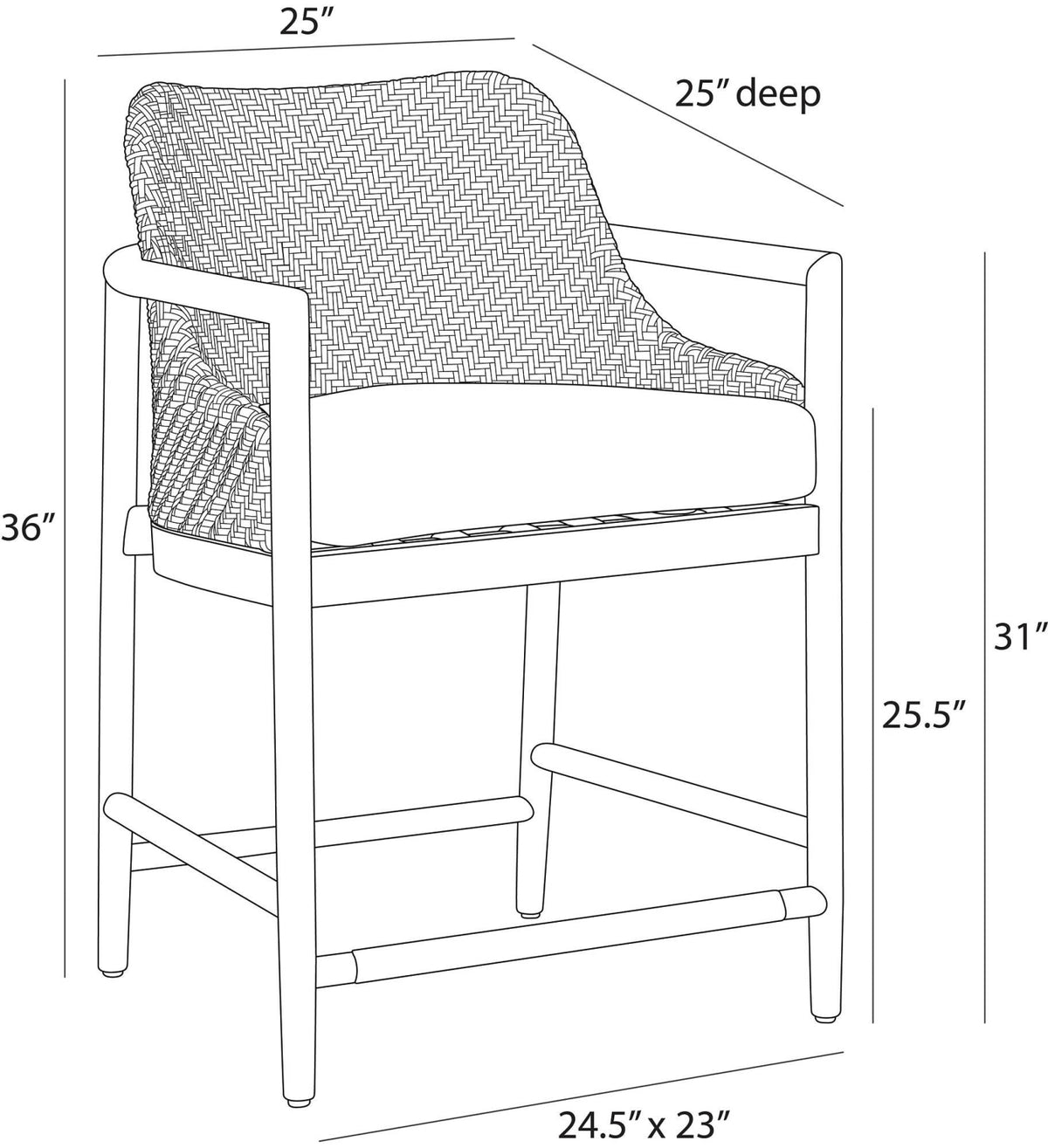 counter stool diagram