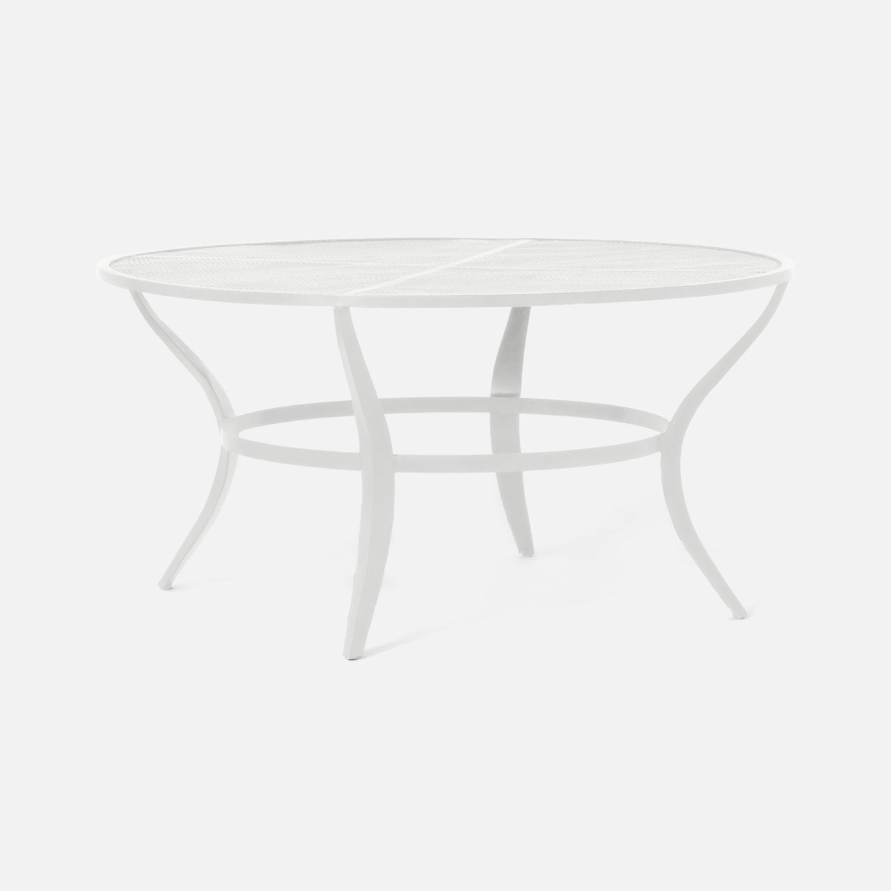 Hadley Table White Mesh Metal