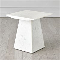 Aero Side Table in Banswara White Marble