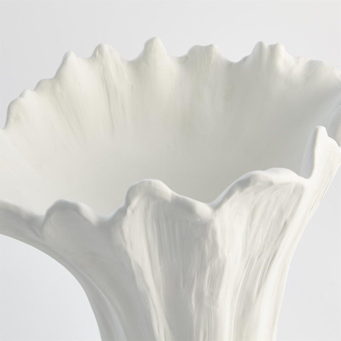 global views organic wave vase white top