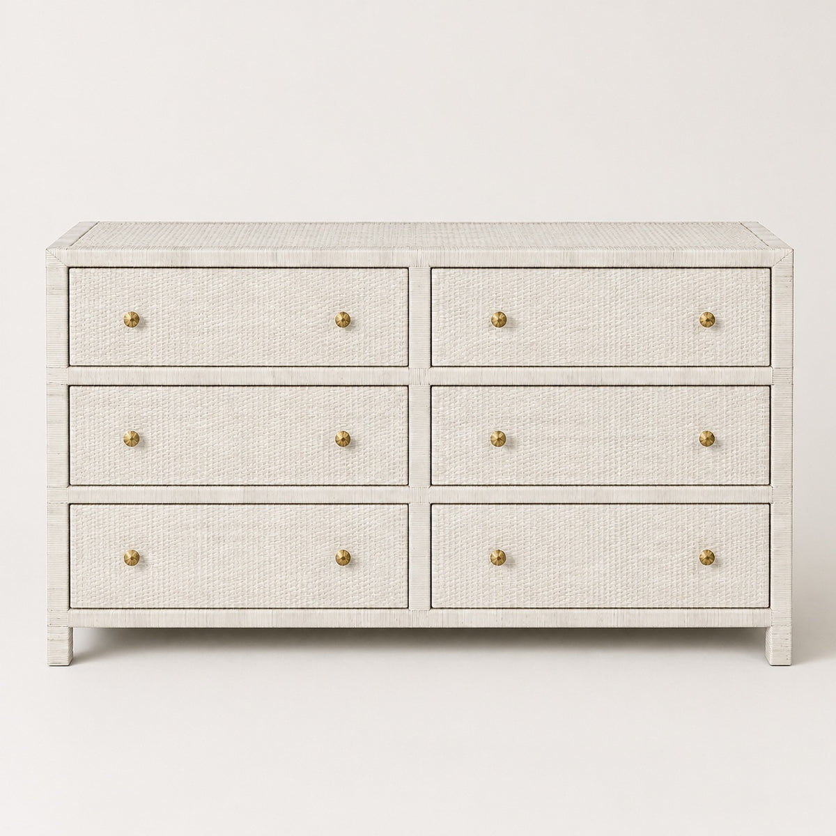 Isla Dresser White Peeled Rattan