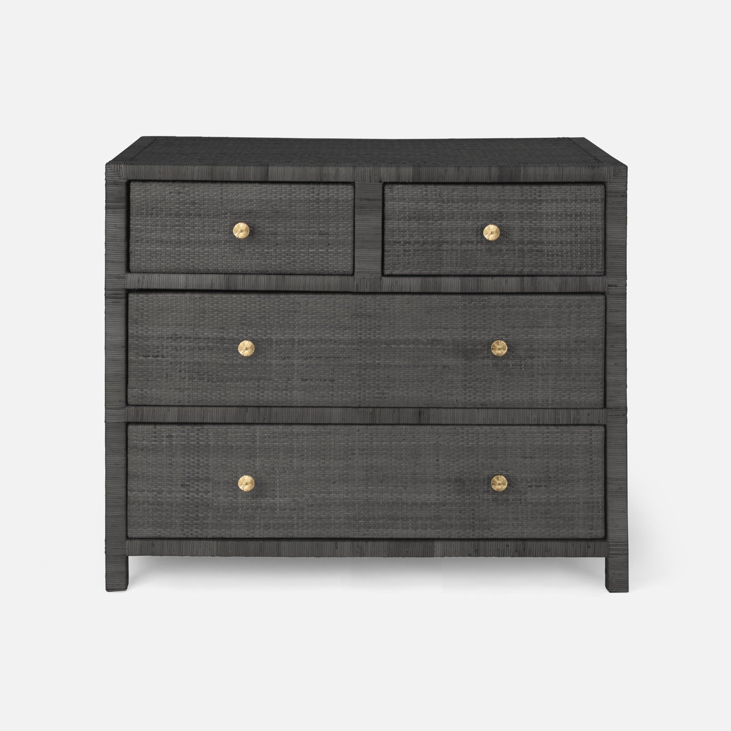 smoke grey dresser Everly Living Durham 6-Drawer Dresser and Mirror Set in Gray
