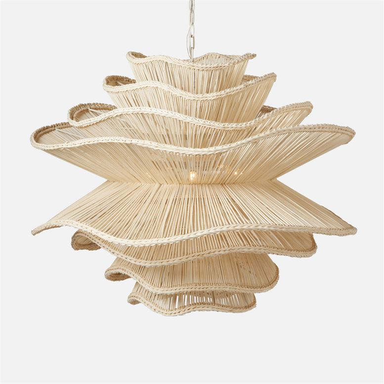 Alondra Chandelier White Rattan