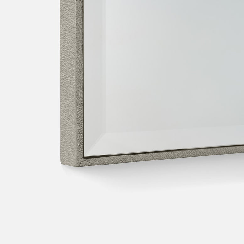 Ariela Floor Mirror Castor Gray Faux Shagreen