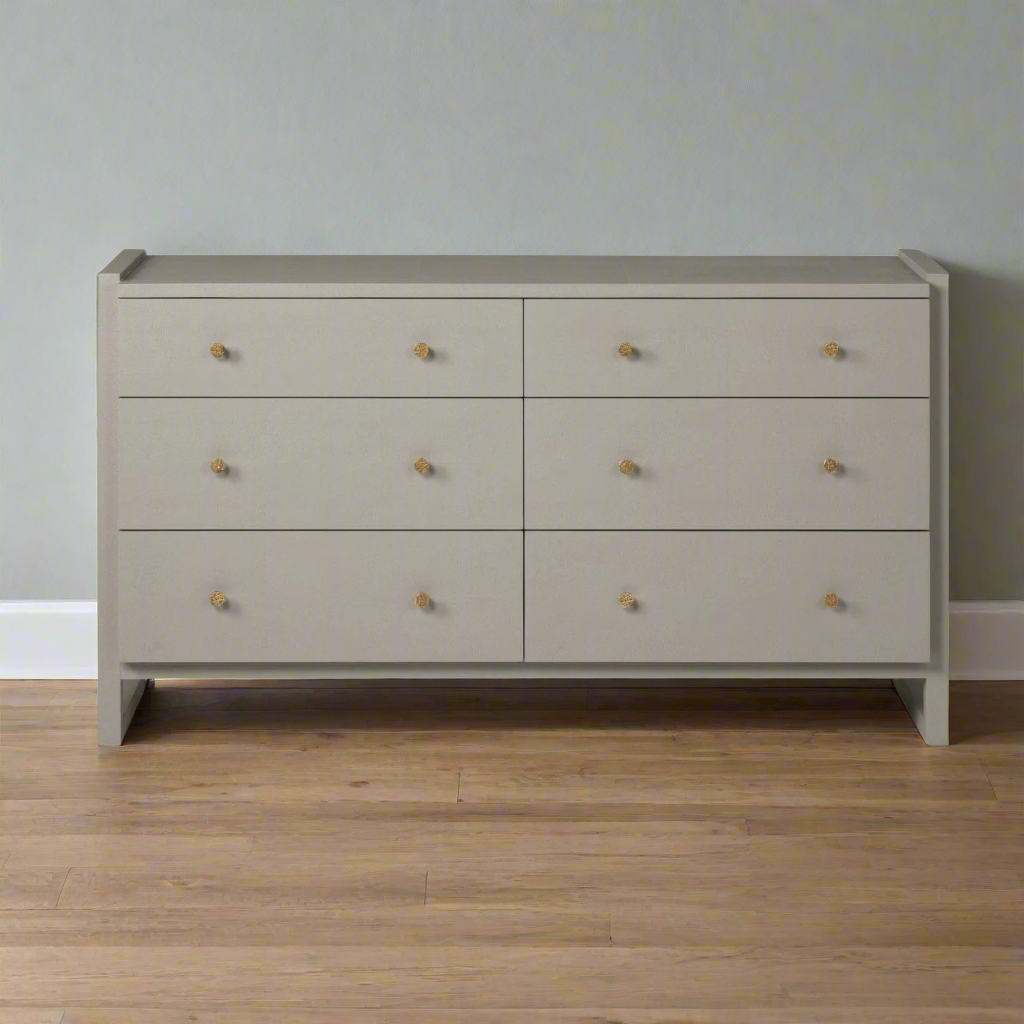 Carrigan Dresser 60" Castor Gray Vintage Faux Shagreen