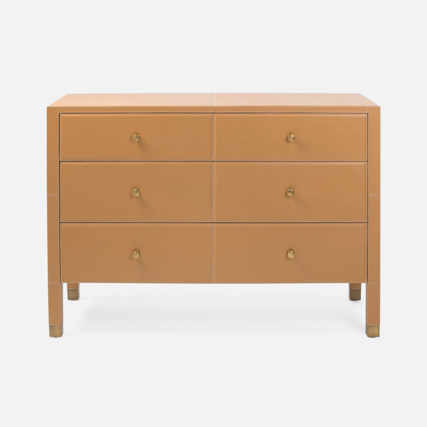 Made Goods Conner Dresser Dark Tan Leather CLAYTON GRAY HOME Made Goods Conner Dresser Dark Tan Leather CLAYTON GRAY HOME