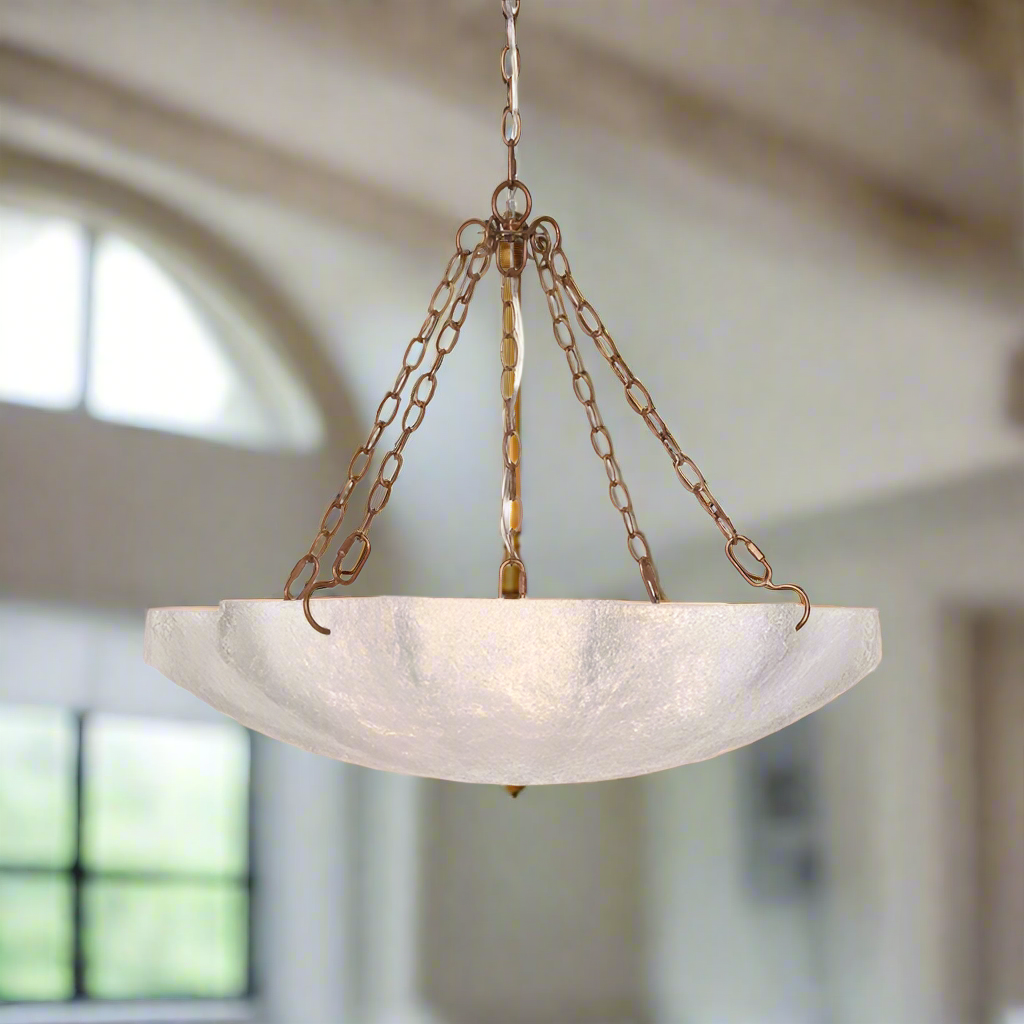 Evelyn Chandelier Textured Resin with Gold
