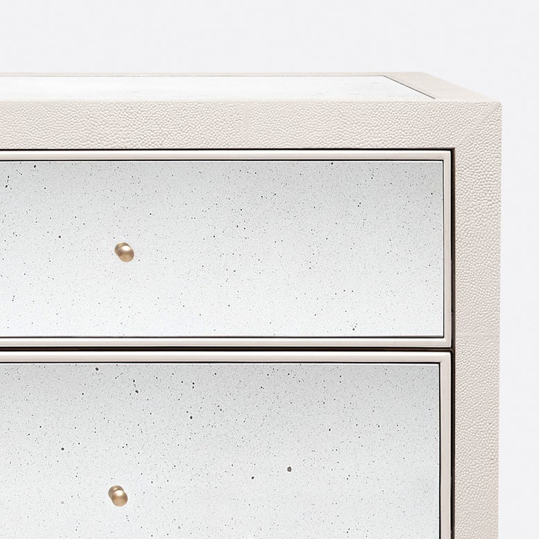 made goods french gray vintage faux shagreen angle detail