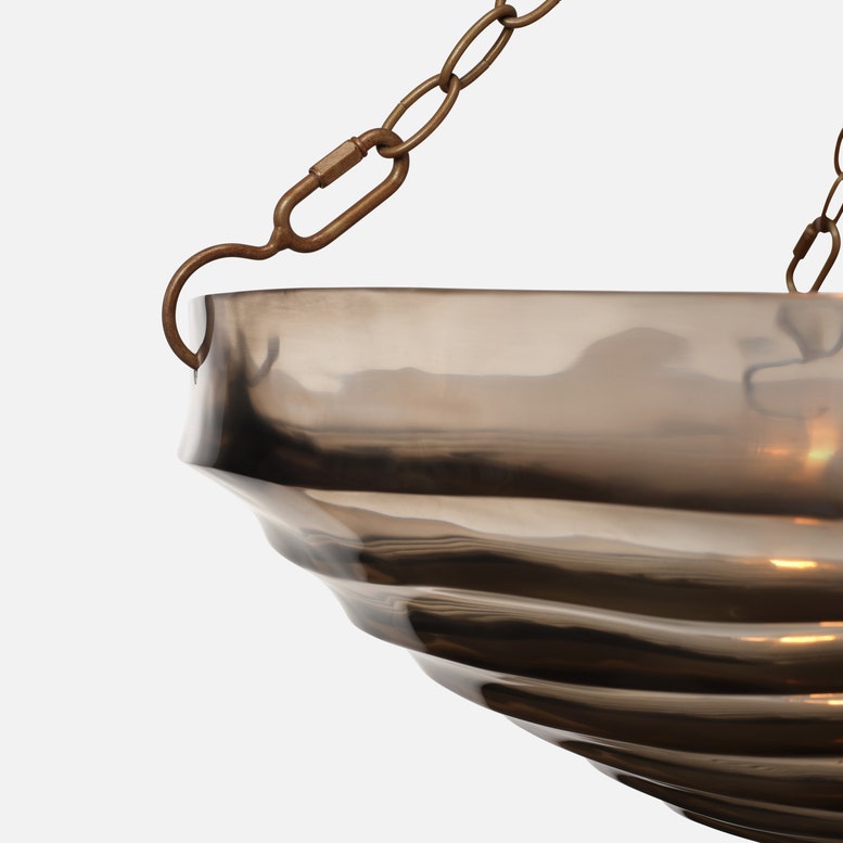 Hetty Chandelier Smoke Resin and Gold