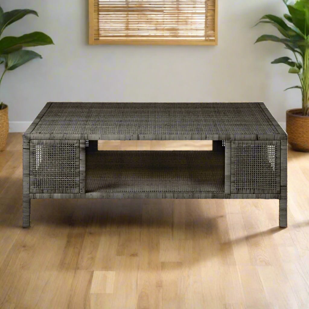 Isla Coffee Table Smoke Peeled Rattan