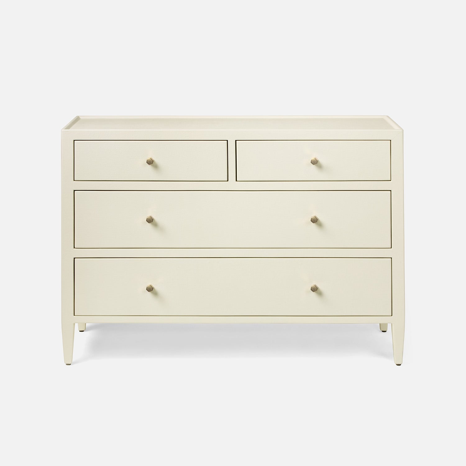 Jarin 48" Dresser White Faux Belgian Linen Jarin 48" Dresser White Faux Belgian Linen