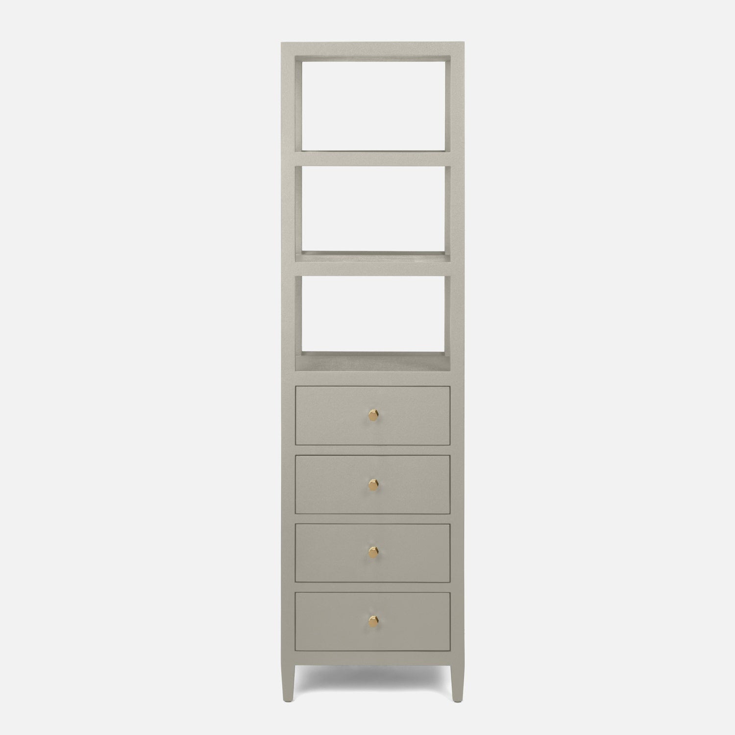 Jarin Tall Cabinet Light Gray Faux Linen Jarin Tall Cabinet Light Gray Faux Linen