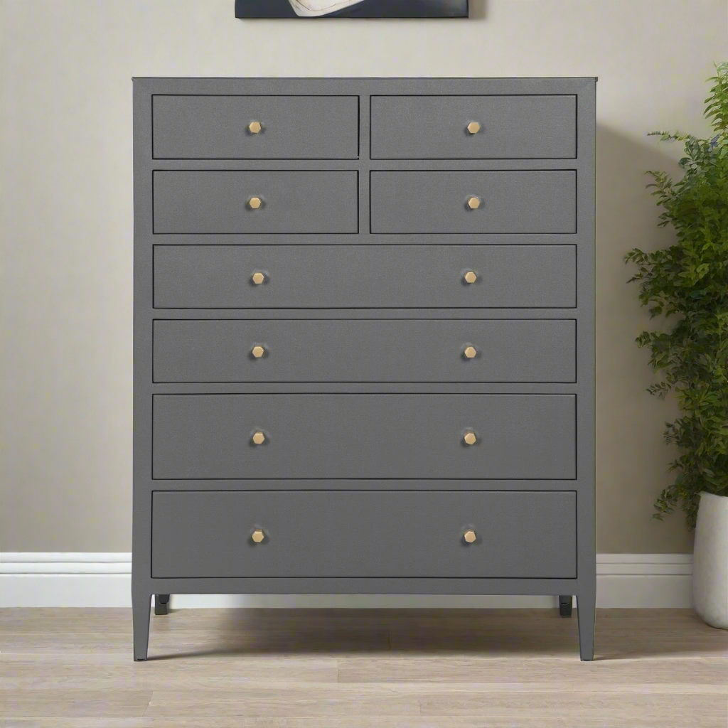 Jarin Tallboy Graphite Faux Belgian Linen