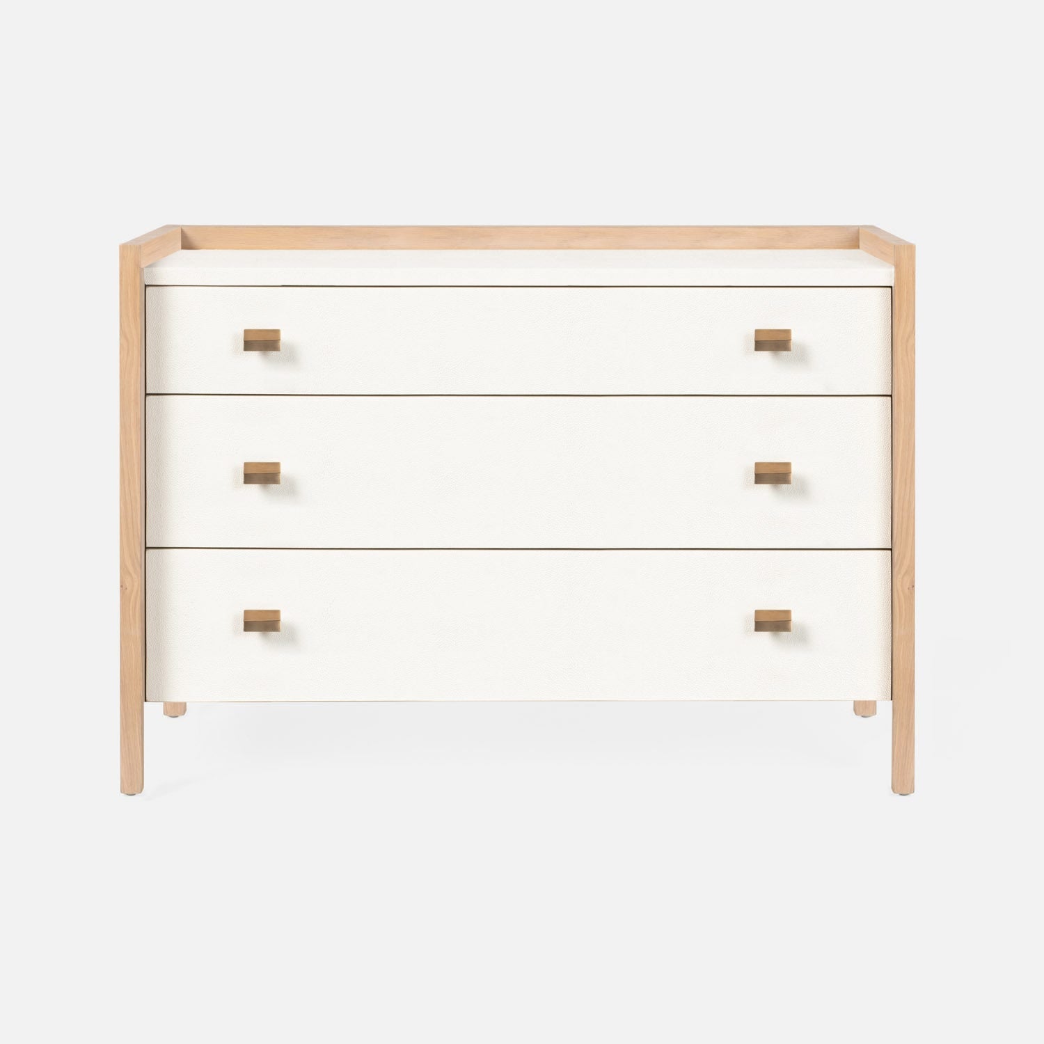 Made Goods Kennedy Dresser 48" Pristine Vintage Faux Shagreen and Bleached Oak Veneer CLAYTON GRAY HOME Made Goods Kennedy Dresser 48" Pristine Vintage Faux Shagreen and Bleached Oak Veneer CLAYTON GRAY HOME