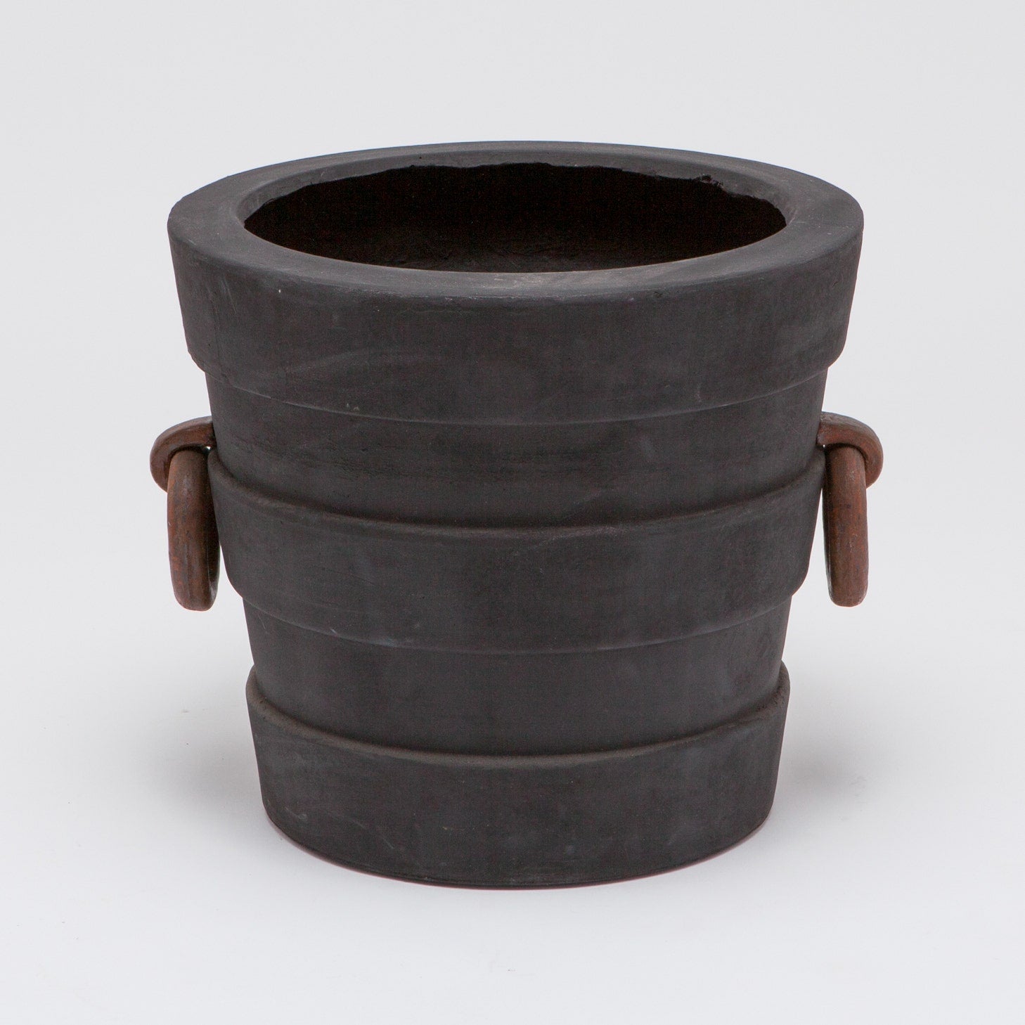 matte black plant pot Made Goods Leslie Planter Matte Black Stone