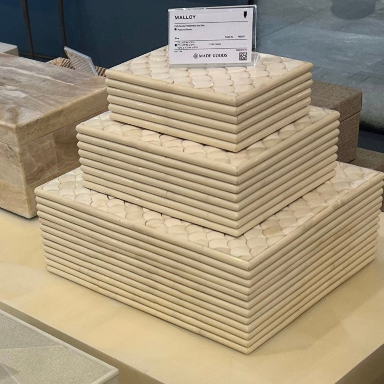 Mallory Box Set Natural Bone