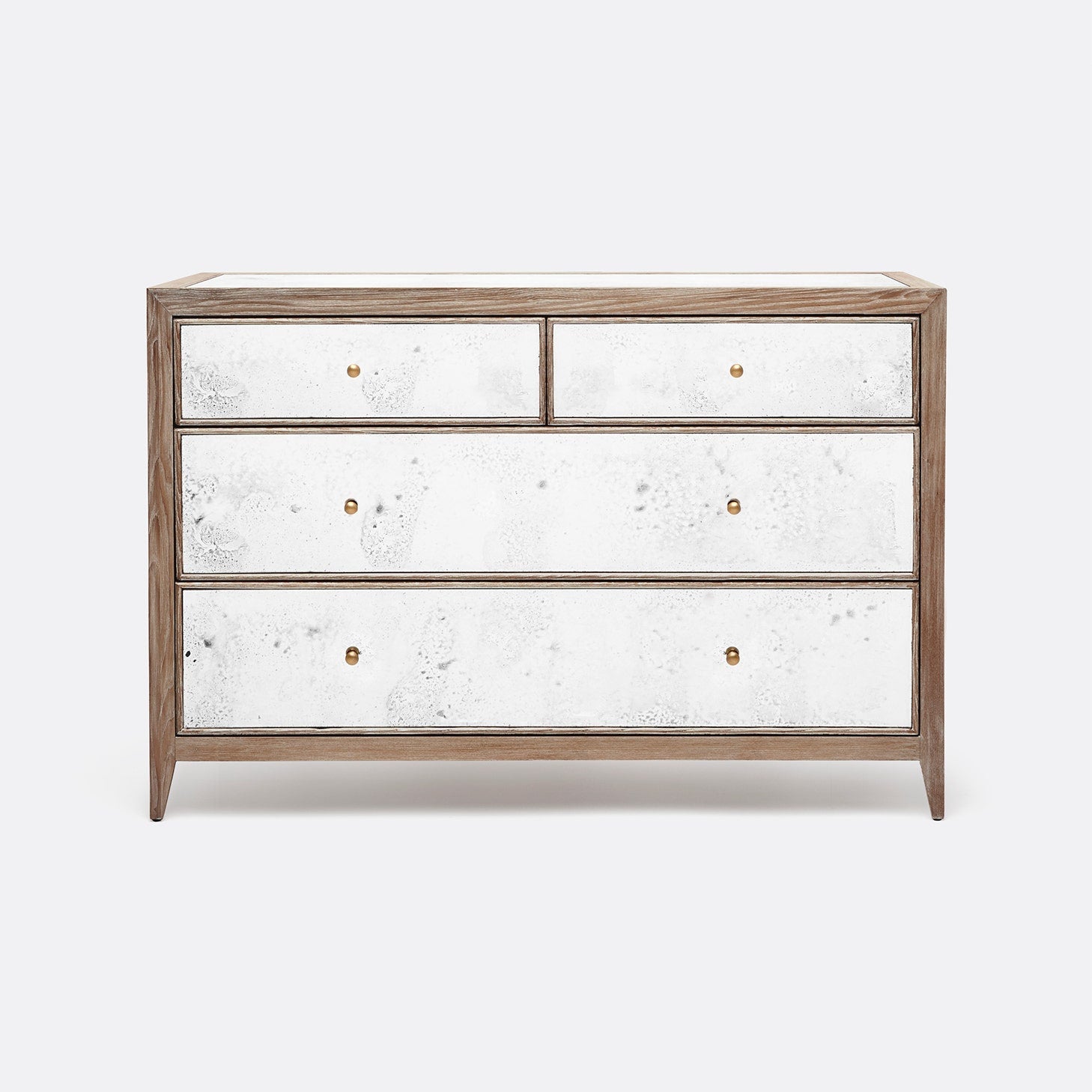Made Goods Mia 48" Dresser - Antiqued Mirror, Pristine Vintage Faux Shagreen Made Goods Mia 48" Dresser - Antiqued Mirror, Pristine Vintage Faux Shagreen