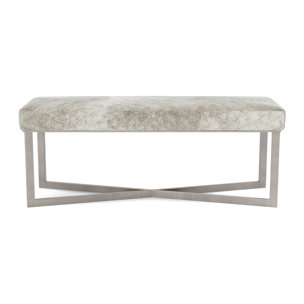 made goods roger bench gray silver front