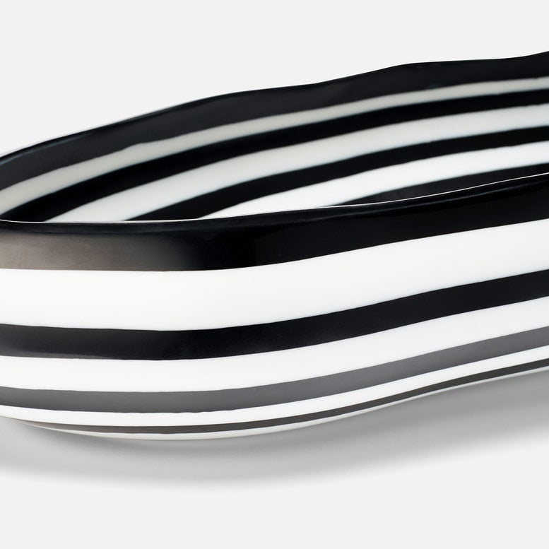 made goods rucchin oval bowl striped