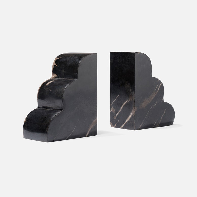 Melina Bookends Dark Petrified Wood