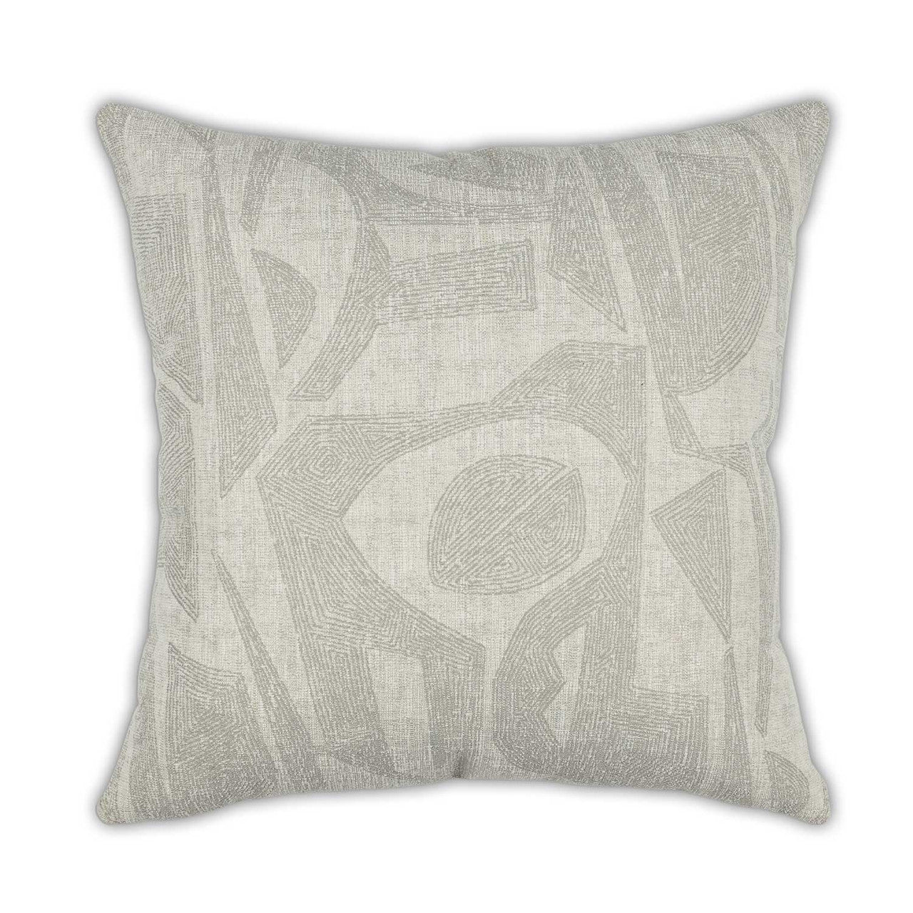 Decorative pillow with geometric pattern on a white background