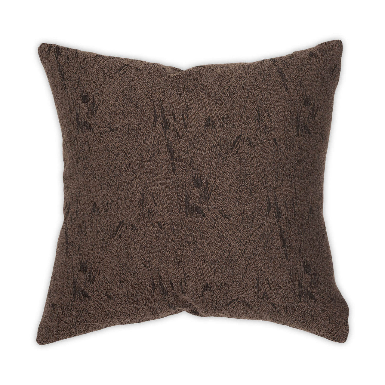 Brown textured pillow on a white background