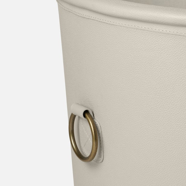 Ogden Basket Light Gray Leather