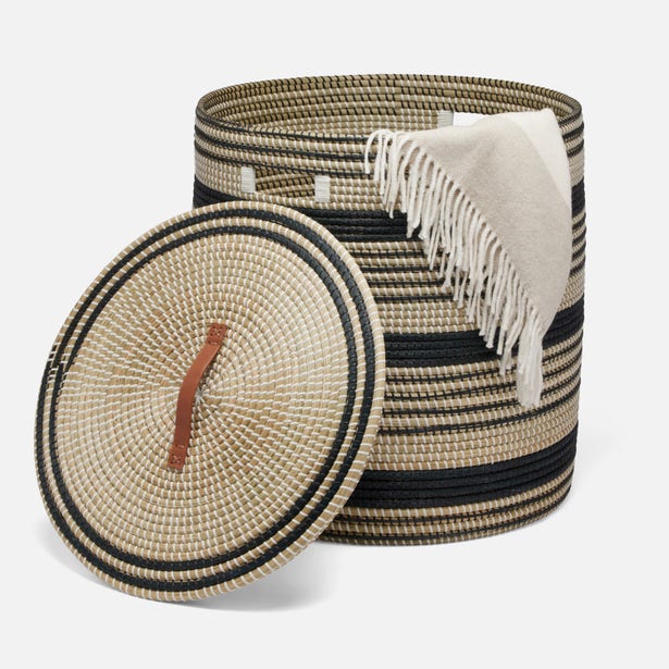 Olinda Hamper Black Natural