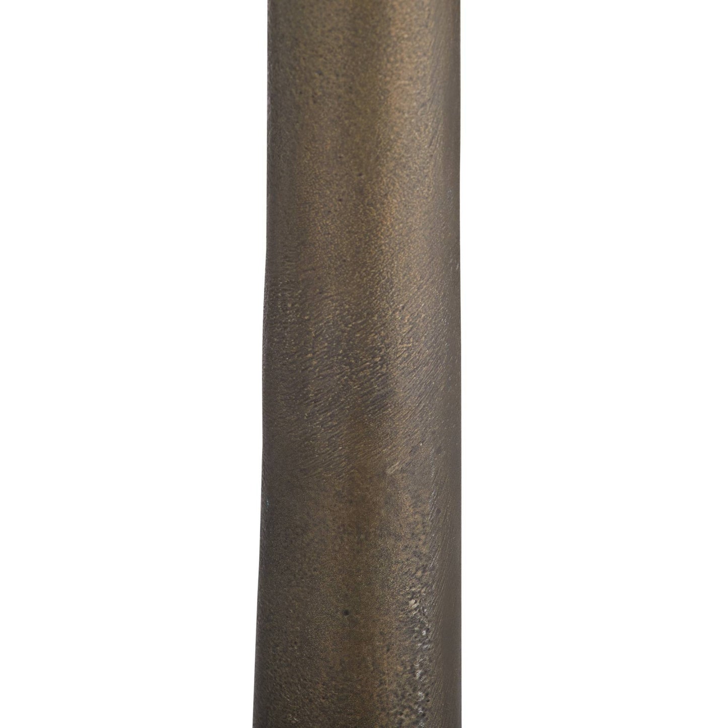 Bronze-colored cylindrical object on a white background