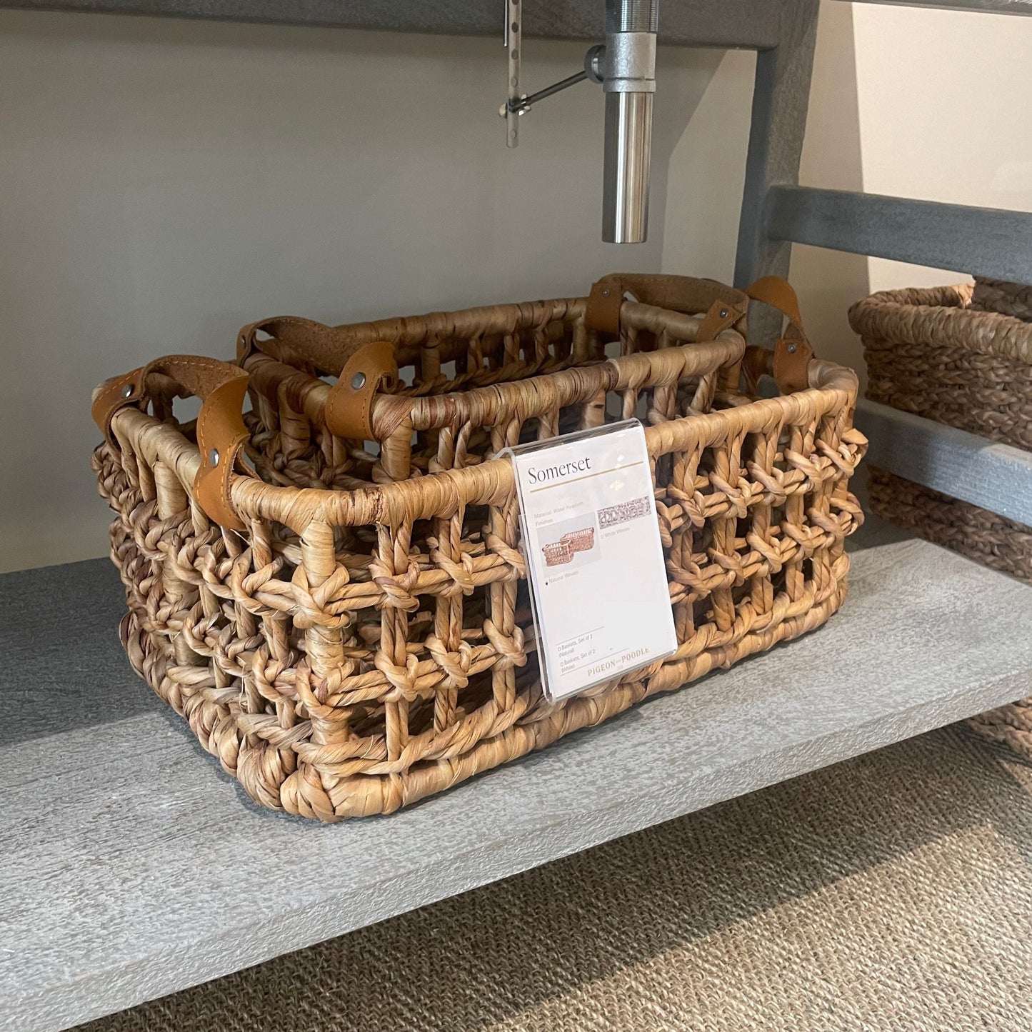 pigeon and poodle somerset basket set natural