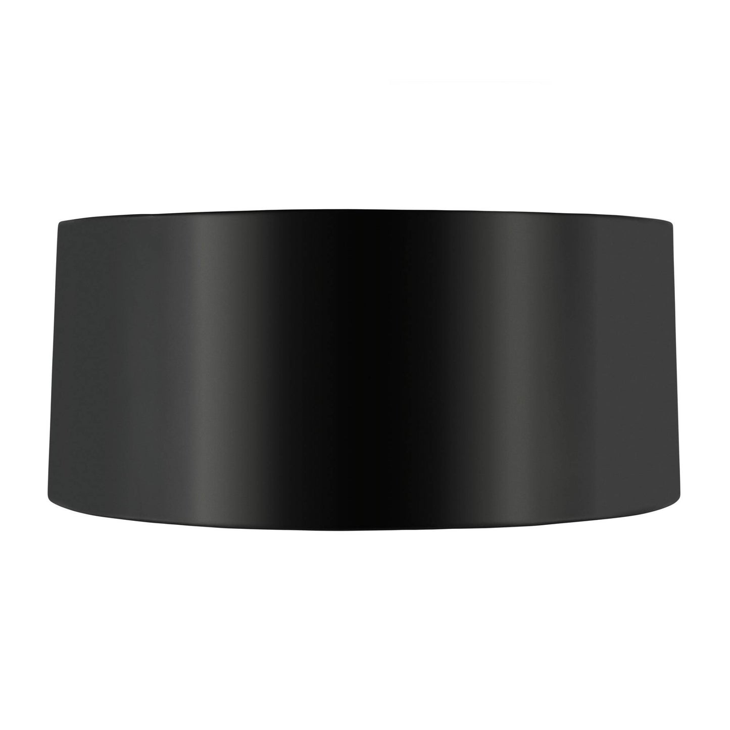 Black cylindrical object on a white background