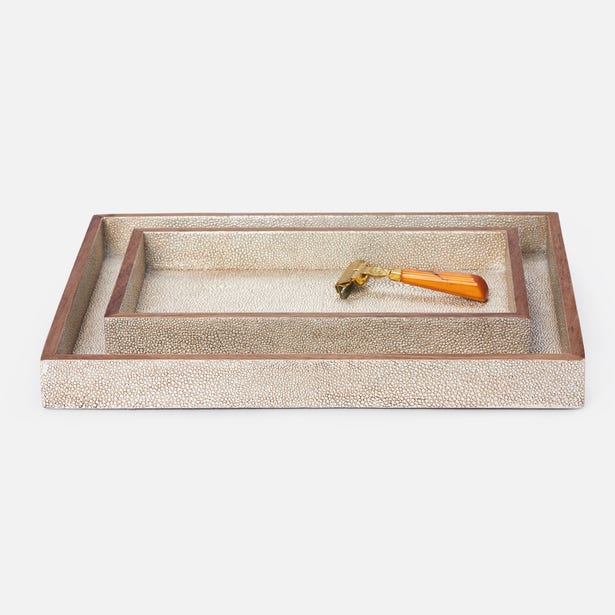 Manchester Tray Set Warm Silver