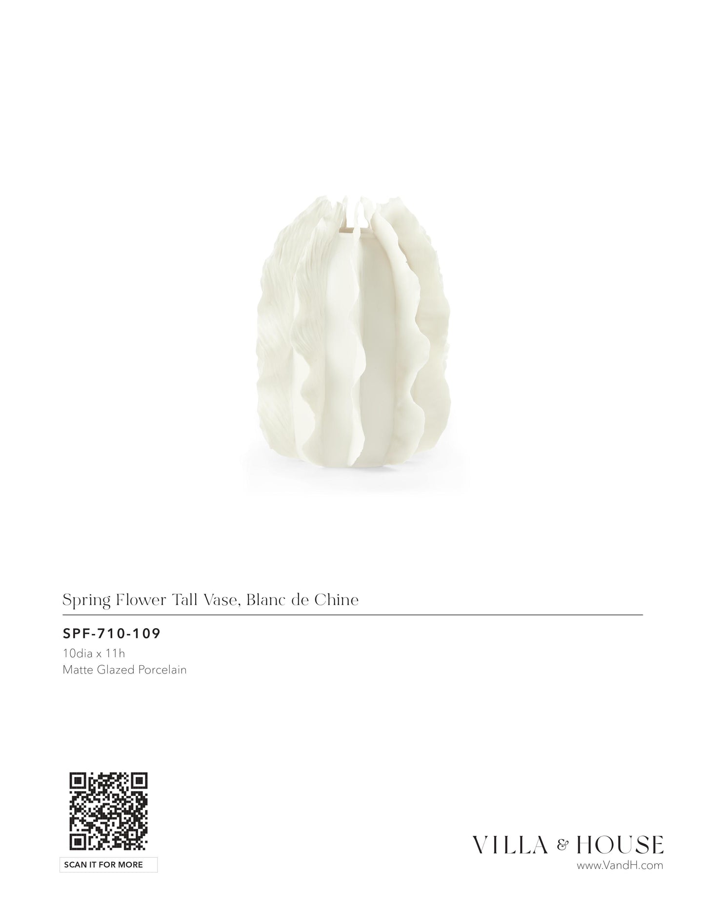 villa and house spring flower tall vase tearsheet