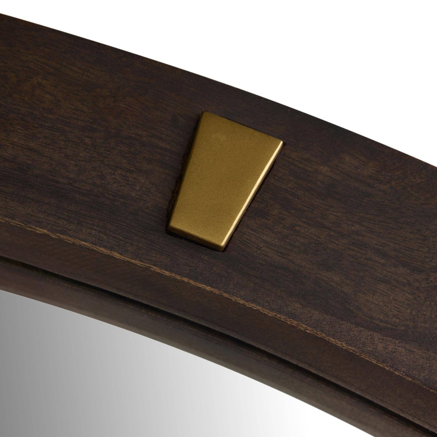Wooden surface with a gold rectangular accent