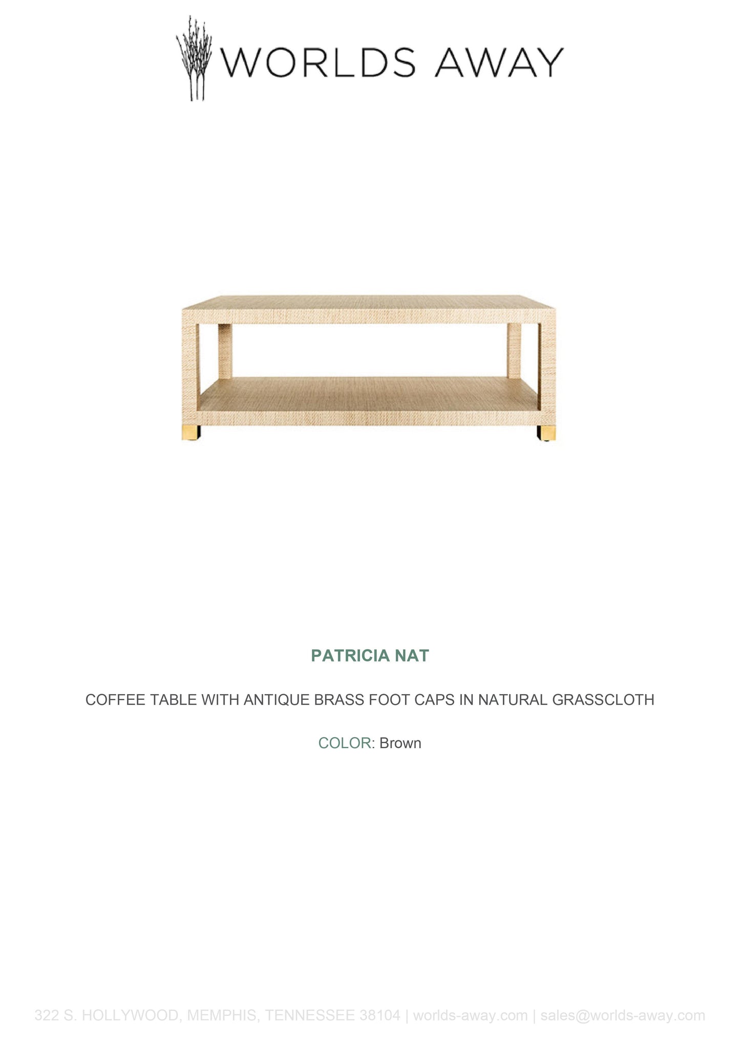 worlds away patricia coffee table natural tearsheet
