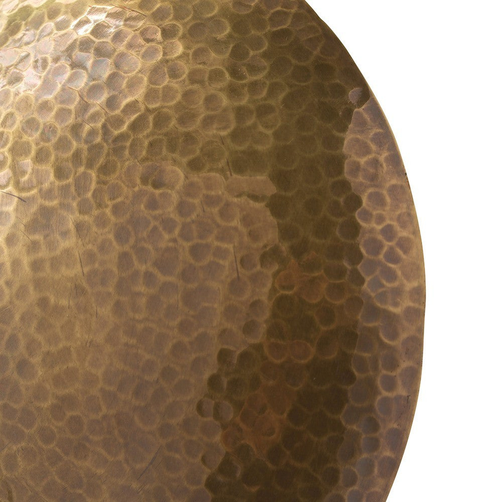 arteriors home diesel wall sconce antique brass natural iron hammered design detail