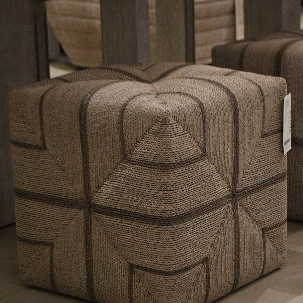 Palecek fritz rope ottoman showroom