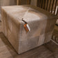 Jamie Young Large Ottoman Grey Hide 