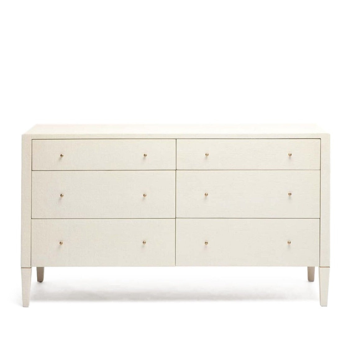Conrad 60" Dresser Off White Faux Raffia Conrad 60" Dresser Off White Faux Raffia