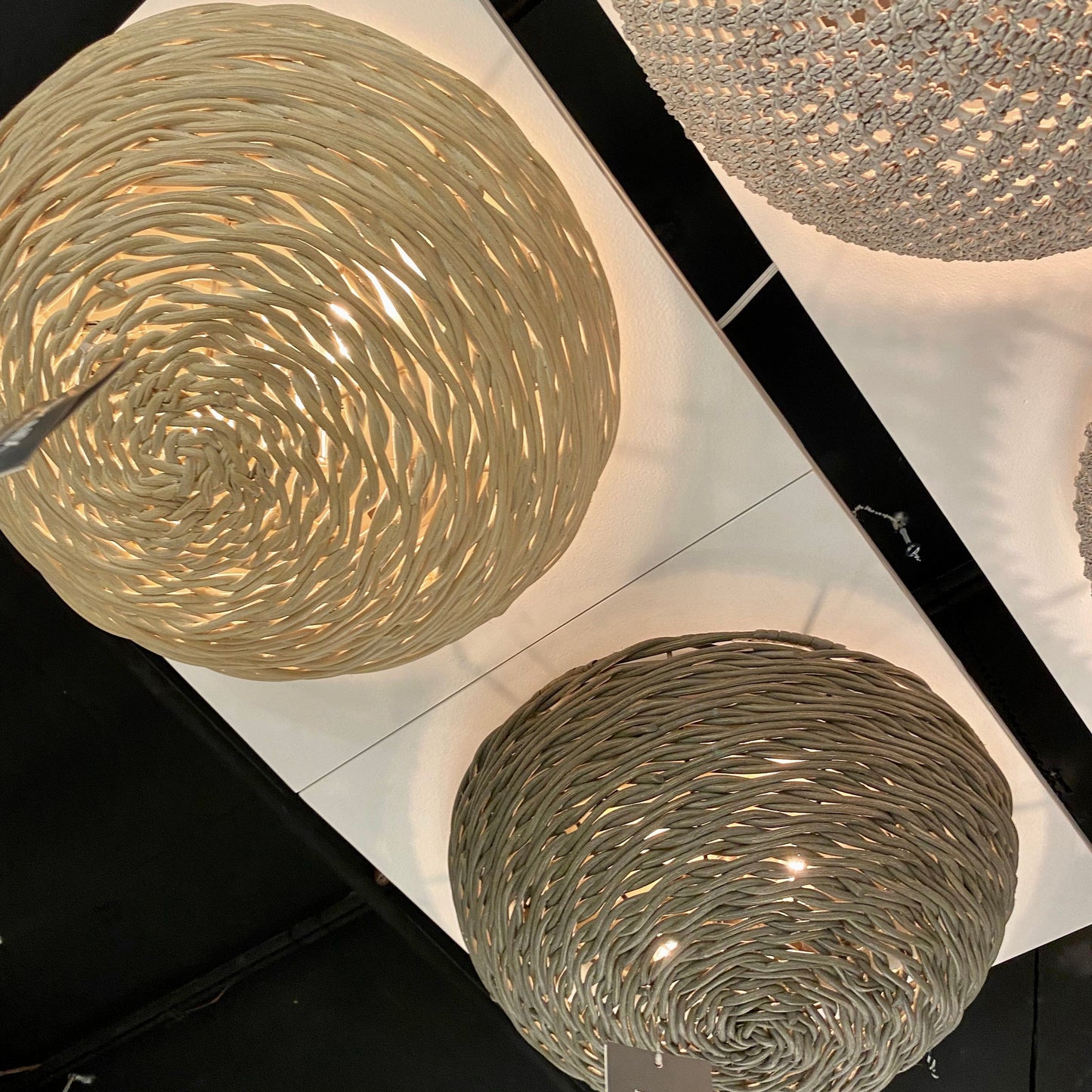 palecek wisteria flush mount whitewash