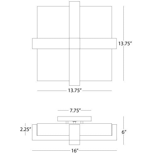 Robert Abbey Doughnut Flushmount Brass 139