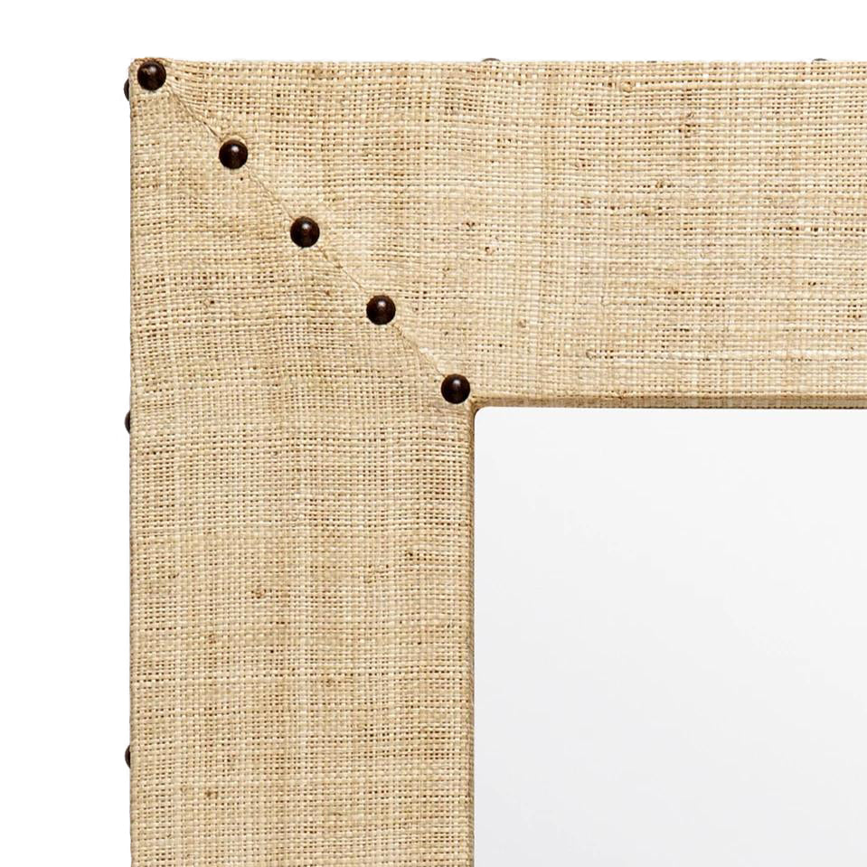 made goods Sachin mirror rectangle natural raffia