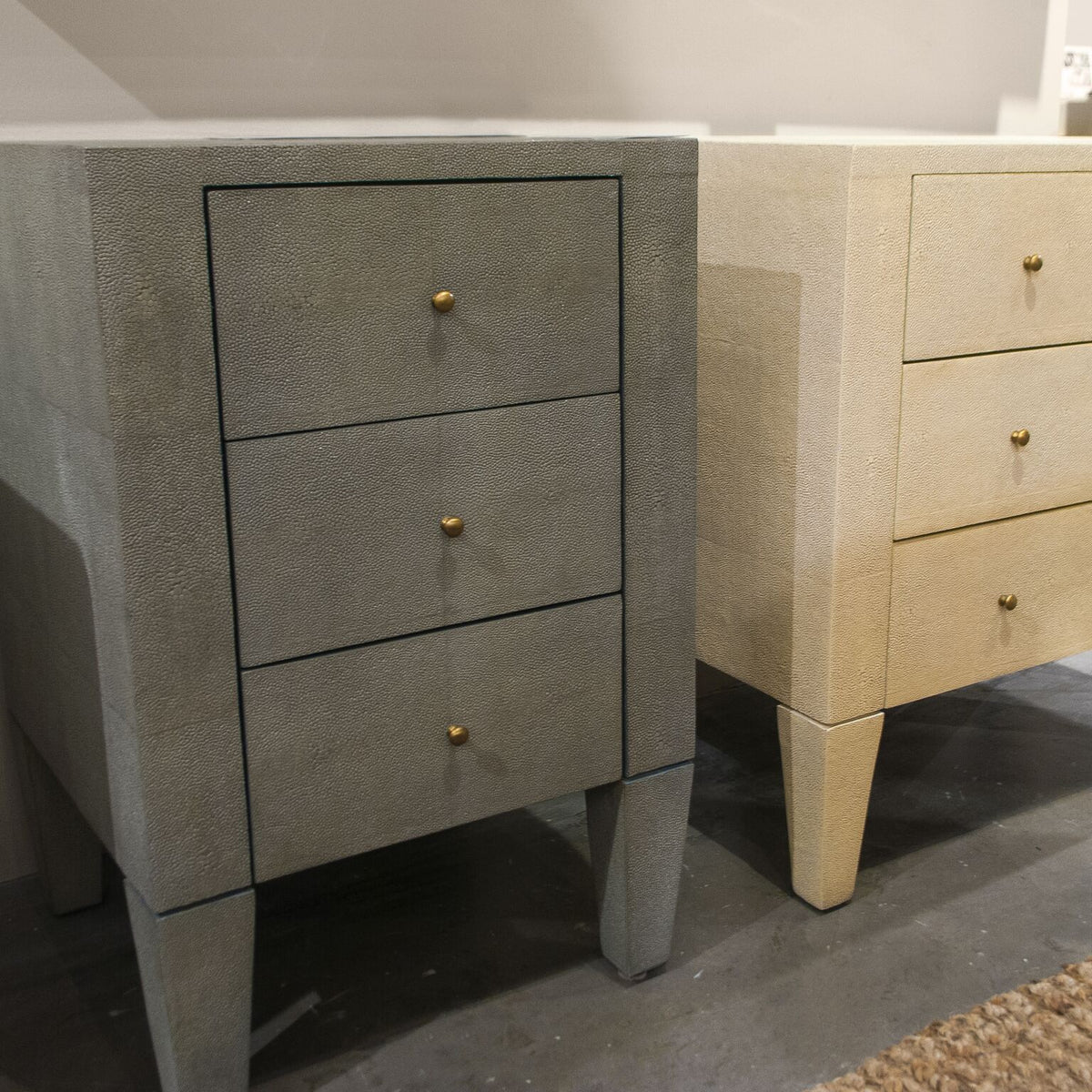 Sorin 3-Drawer Single Nightstand Castor Gray