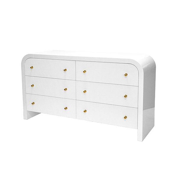 Worlds Away Valentina Chest, White