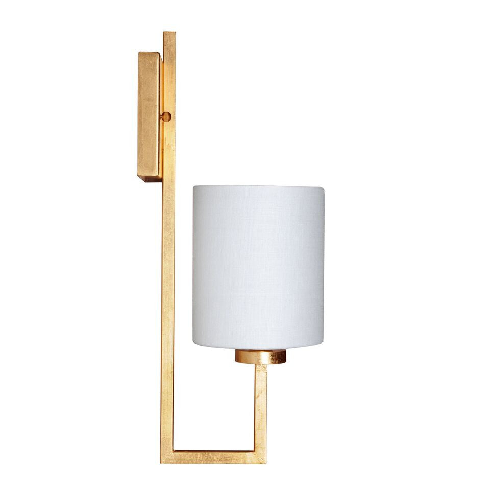 worlds away beckham gold wall sconce gold leaf modern side view
