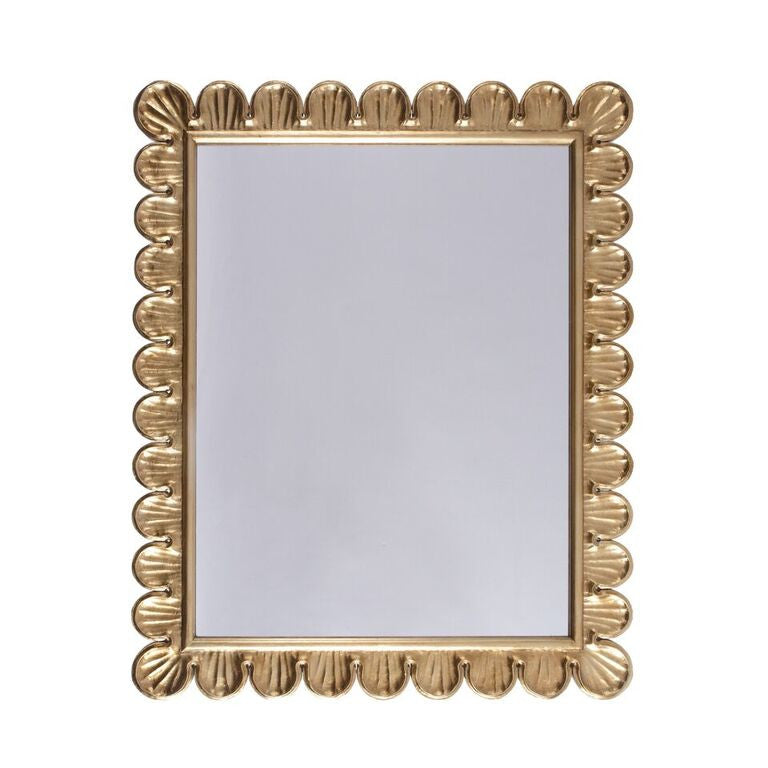 S/2 Gold Leaf Mirror Frames Incl 4x6 & 5x7