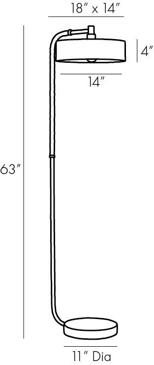 arteriors aaron floor lamp diagram