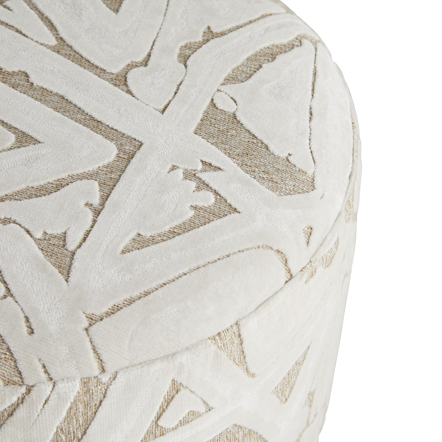 arteriors avalon ottoman swiss coffee swive side